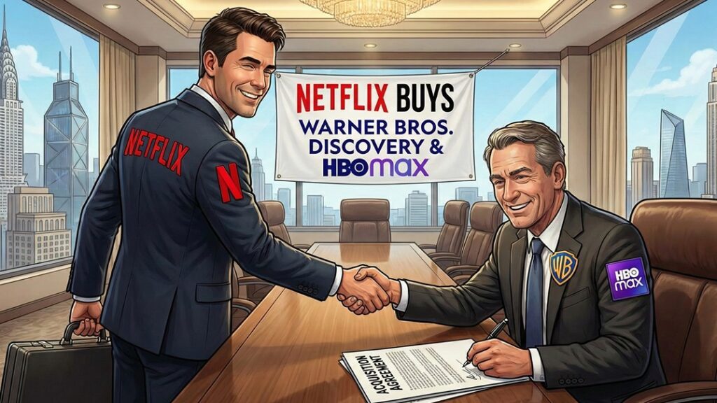 Netflix anuncia acuerdo para comprar Warner Bros