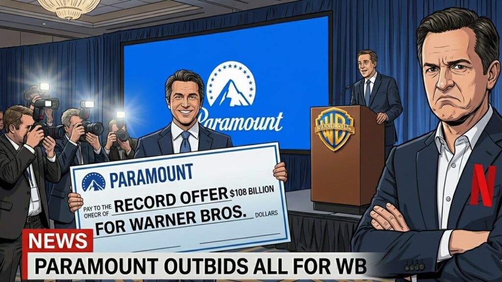 Paramount supera a Netflix en su oferta por Warner Bros