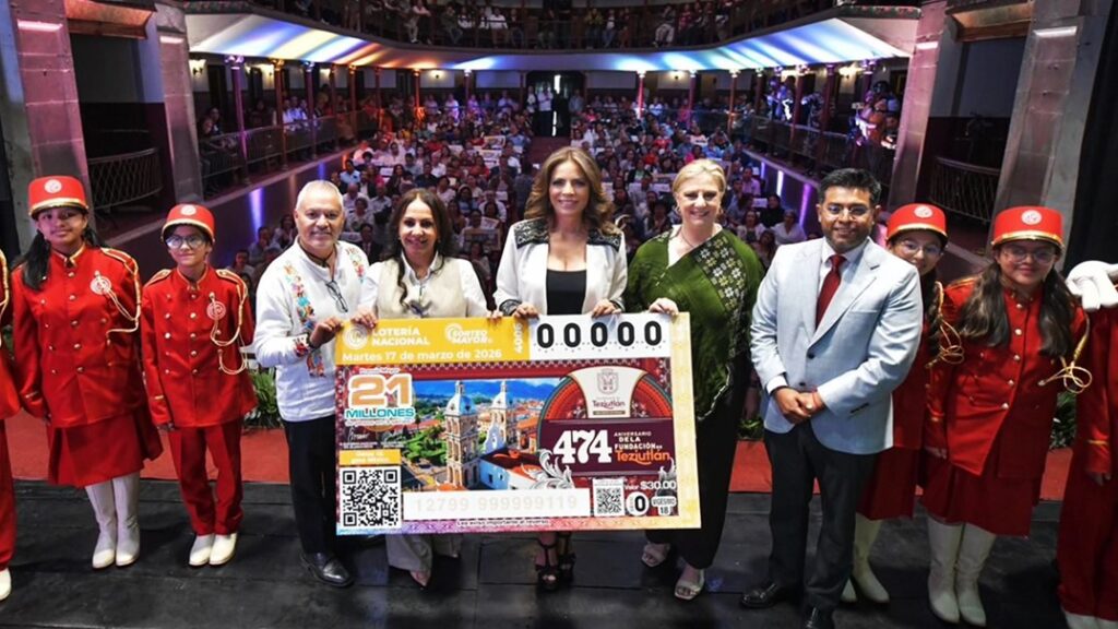 Lotería Nacional dedica sorteo y billete conmemorativo por el 474 aniversario de la fundación de Teziutlán, Puebla