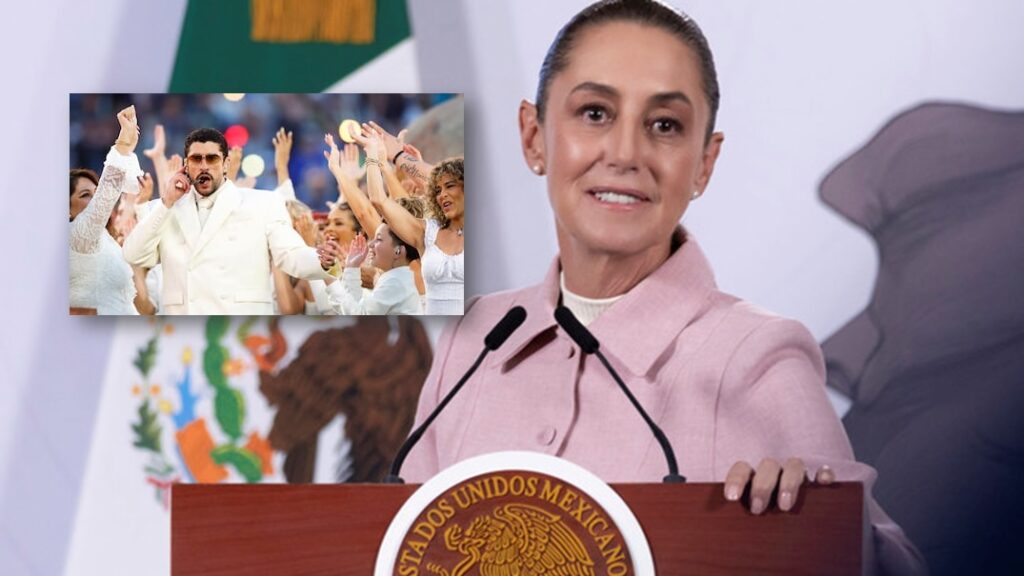 Sheinbaum celebra mensaje de unidad continental de Bab Bunny enviado durante Súper Bowl