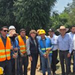 Delfina Gómez supervisa trabajos de limpieza tras desbordamiento del río Papalotla