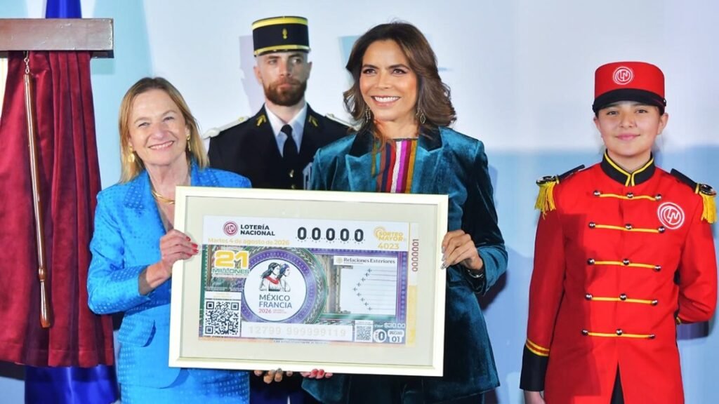 Bicentenario de Relaciones Diplomáticas México – Francia es celebrado con billete de Sorteo Mayor de Lotería Nacional