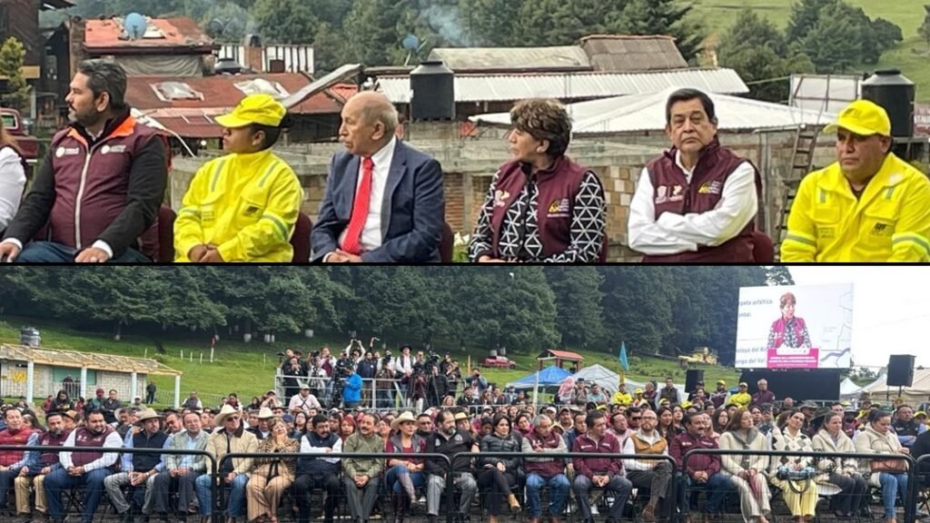 Gobernadora Delfina Gómez hace entrega de reconstrucción del Camino La Marquesa – Tenantongo