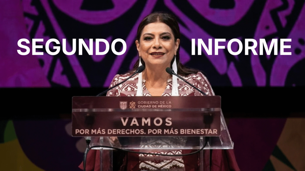 Clara Brugada rinde Segundo Informe de Gobierno, anuncia banco público y defensoría inquilinaria