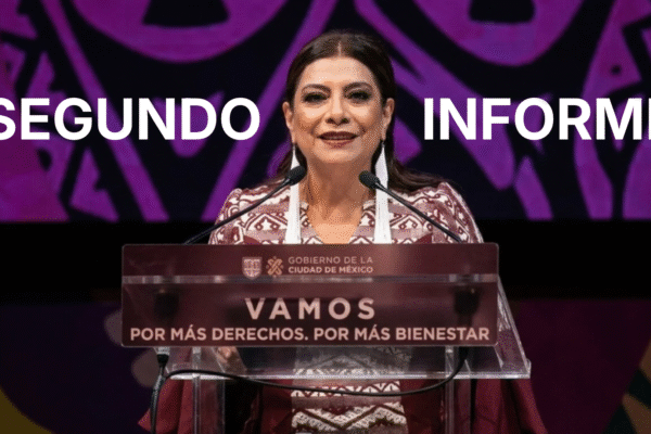 Clara Brugada rinde Segundo Informe de Gobierno, anuncia banco público y defensoría inquilinaria